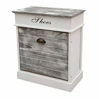zapatero de madera color blanco 50x28x58h cm