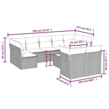 Conjunto De Sofá Para Exterior (incluye Cojines, Juego De 10 Piezas)