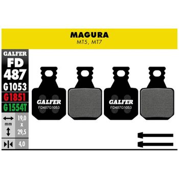 GALFER | Pastillas De Freno STANDARD Compatible Magura  FD487G1053  - Las pastillas de freno Galfer Standard para Magura MT5, MT7 con compuesto Standard han llegado al perfecto equilibrio entre