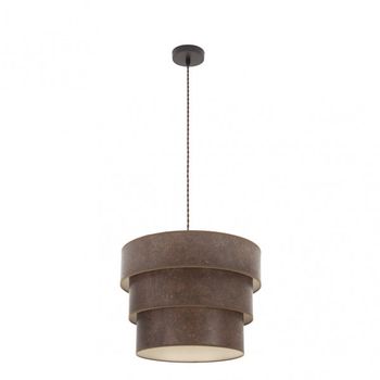 Colgante triple smile 1xe27 marron/oxido regx40x40 cm