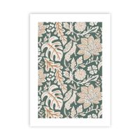 poster impreso con estampado tropical sin marco