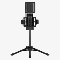 streamplify ring light microfono mic rgb usb-a negro  tripode incluido