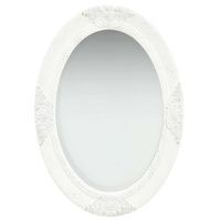 espejo de pared estilo barroco blanco 50x70 cm vidaxl