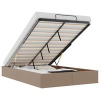 estructura cama otomana sin colchon cappucino 120x200 cm vidaxl