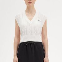 fred perry jersey cable knit tank para mujer