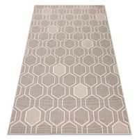 alfombra spring 20404558 sisal hexagonal bucle - beige 120x170 cm