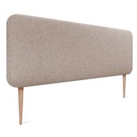 dhome cabecero tapizado liso redondeado tela con patas para pared acusticos cabeceros absorbentes cabezal cama dormitorio arena 140cm