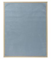 craster - alfombra lisa de lana - color azul - borde cenefa de yute - 200x250