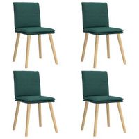 sillas de comedor 4 unidades tela verde oscuro vidaxl