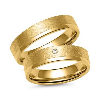 Alianzas de oro con diamante