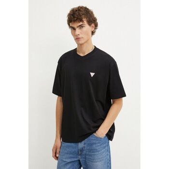 Guess Tops y Camisetas M4YI46 K8FQ4 TRIANGLE TEE-JBLK BLACK para hombre