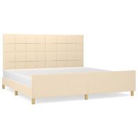 cama matrimonial  cama para adultos  cama sin colchon tela color crema 200x200 cm