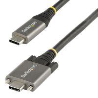 cable startech usb-c 32 gen 2 con tornillo bloqueo lateral - 10 gbps - 100w pd - dp alt - 1 m