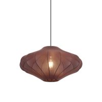 lampara colgante japandi marron tela 50 cm