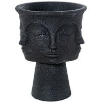 macetero negro granulado