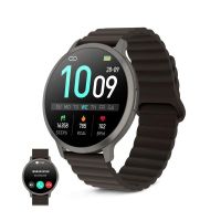 ksix core 3 max smartwatch amoled 173 bateria 7 dias ip68 caja aleacion zinc gris correa silicona magnetica marron oscuro