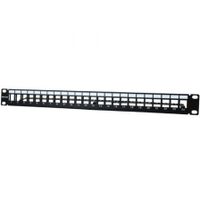 patch panel phasak pa 3424 24 puertos cat6 1u gestion de cable negro rack 19r