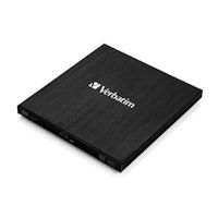 verbatim external slimline unidad de disco optico negro blu-ray rw