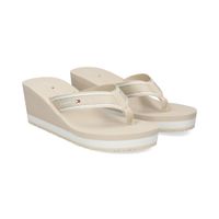 tommy hilfiger chanclas mujer - beige talla 41
