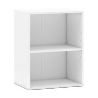 costway estanteria de 2 cubos libreria de pie 2 niveles estante ajustable 5 posiciones para salon dormitorio oficina blanco