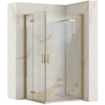 Mampara De Ducha Rea Hugo Gold Brush 100x100