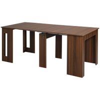 mesa extensible cocina 180x85x75 cm marron