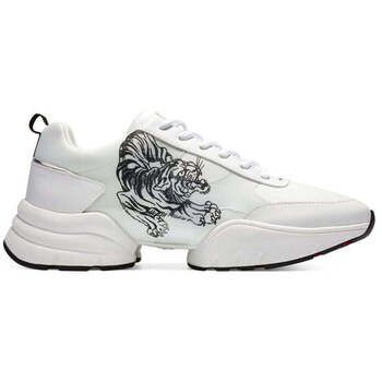 Ed Hardy Zapatillas Caged Runner Tiger White-Black para hombre