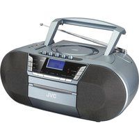 jvc rc-d327b dabfm bluetooth boombox - grey grey