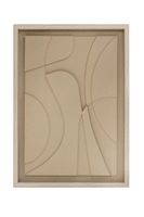 cuadro de resina 3d texturizado abstracto beige 70x50x4 cm