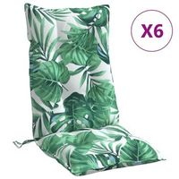 cojines silla respaldo alto 6 unidades tela oxford estampado hojas
