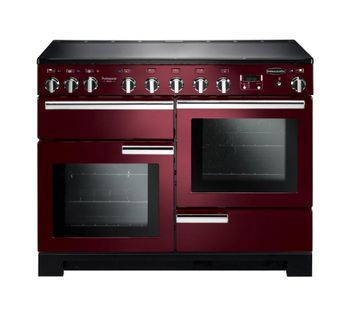 RANGEMASTER Professional Deluxe 110 Induction Range Cooker - Cranberry & Chrome, Cranberry