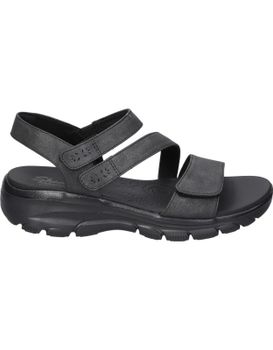 Sandalias Veganas Para Mujer Skechers Relaxed Fit Easy Going All Day Chic 163532-bbk Negro 39