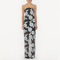 rotate birger christensen floral-appliqued mesh dress - dk 34uk 6