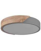 lampara led de techo  metal gris
