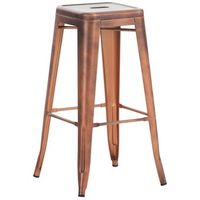 taburete de bar joshua metal cobre 43x43x76 cm clp