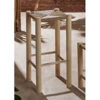 taburete madera nat con asiento de cuerda 64 cms 32dx64 cm