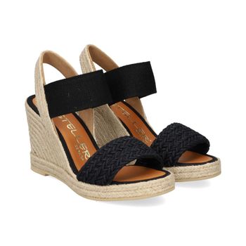 Casteller Sandalias Cuña Mujer - Negro Talla 41