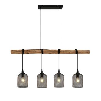 Lámpara de techo de madera marrón