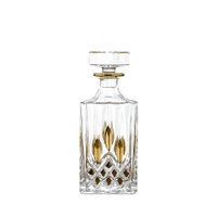 jarra de whisky de cristal con detalles dorados 700 ml