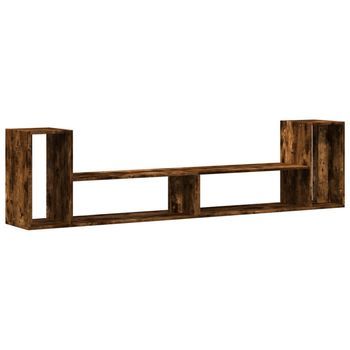 Muebles De Tv 2 Uds Madera Ingeniería Roble Ahumado 100x30x50cm Vidaxl