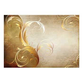 Papel Pintado 3d - Hoja De Oro (300x210 Cm)