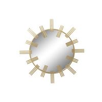 espejo metal cristal 85x2x85 dorado