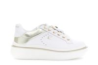 zapatillas blancas de piel con cordones y aplicaciones whitegold
