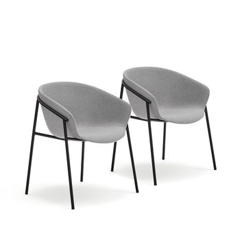 Pack 2 sillas de comedor gris claro