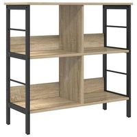 estante de libros 4 niveles 82 x 32 x 79 cm roble sonoma vidaxl