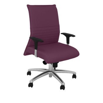 Sillón Confidente Ergonómico Para Visitas Con Mecanismo Sincro Y Regulable En Altura  Asiento Y Respaldo Tapizados En Tejido Bali Color Morado Piqueras Y Crespo Modelo Albacete Confidente