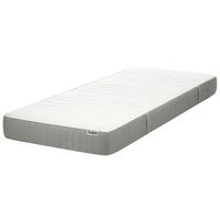 colchon de espuma visco gel medio con funda extraible de poliester con cremallera blanco y gris 90 x 200 cm happiness