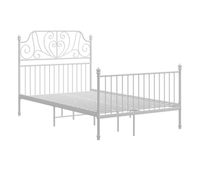 estructura de cama de metal blanco 120x200 cm