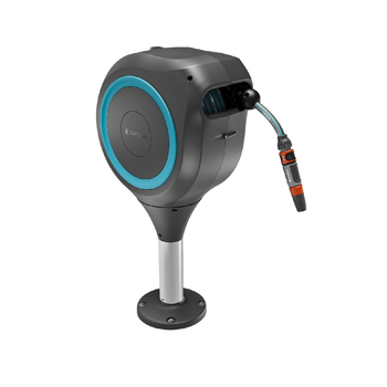 Enrollador De Manguera Automático Gardena Terrace Rollup M 20m Azul