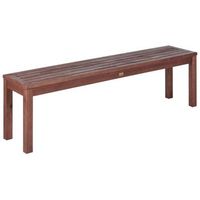 banco de jardin asiento madera de eucalipto natural 160 cm rustico terraza balcon exterior tuscania